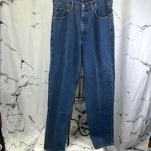 Levi's 550 Straight Leg Jeans Classic Wash Denim Relaxed Fit Tall
